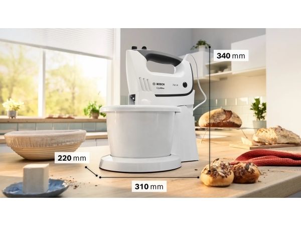 Bosch MFQ37490, Håndmixer, Grå, Hvid, Mikse, 1,3 m, 3 L, Løftestang billede 3