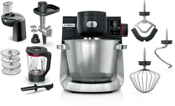 Bosch MUMS6ZS34 Serie 6, Køkke Nmaskine Med Vægt, 1600 W, Sor Røremaskine