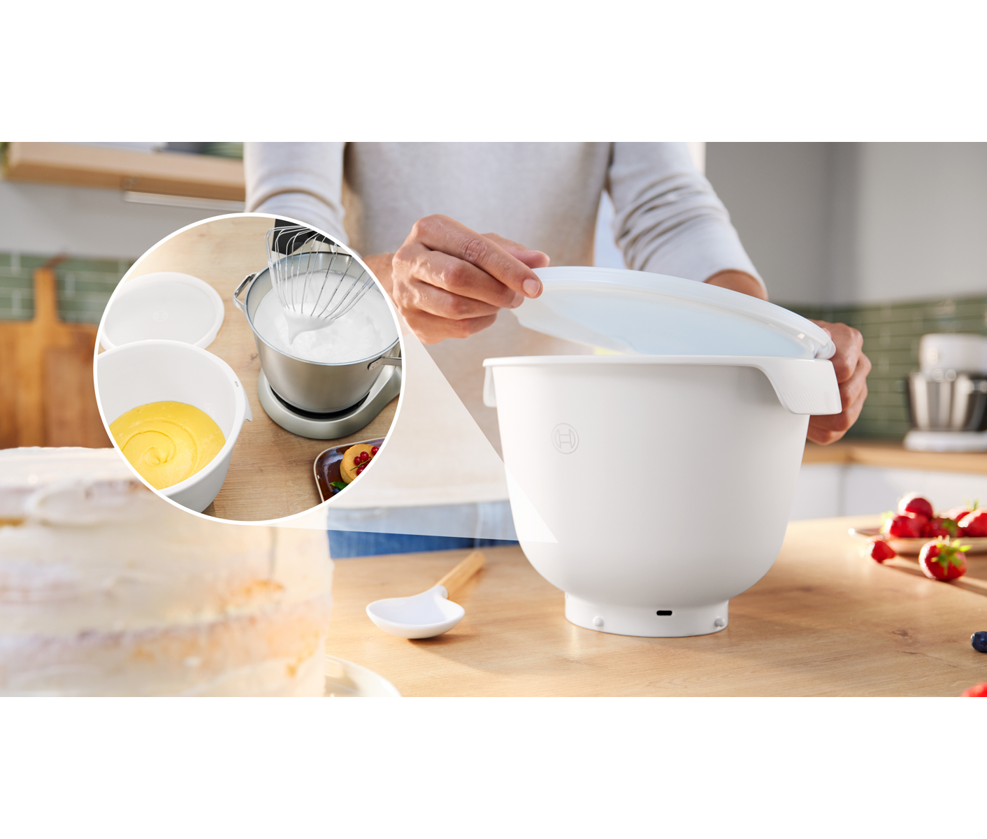 Bosch MUMS6EW18 Serie 6, Køkke Nmaskine, 1600 W, Hvid, Børste Røremaskine