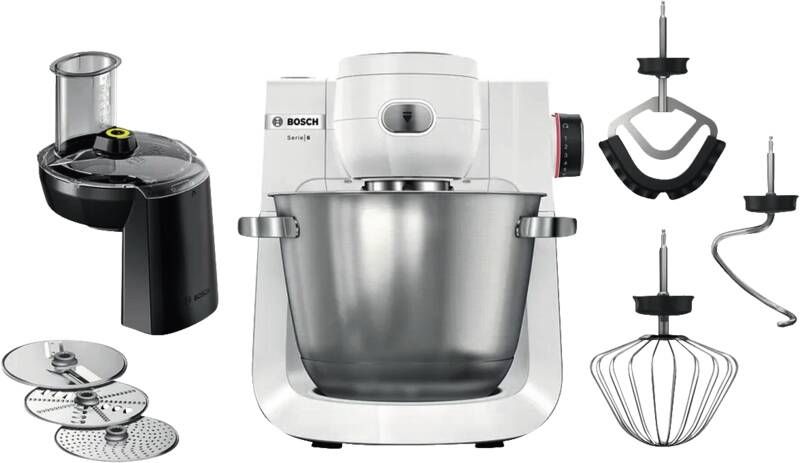 Bosch MUMS6EW13D food processor (white/stainless steel, 1,600 watts, Series 6) billede 1