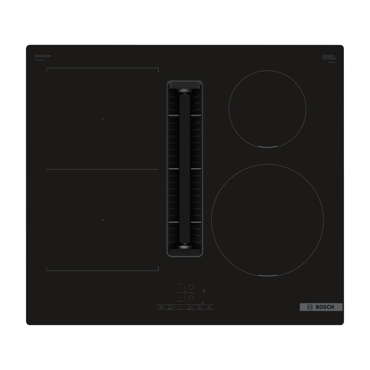 Bosch Serie 4 PVS611B16E induktionskogeplade med integreret emhætte