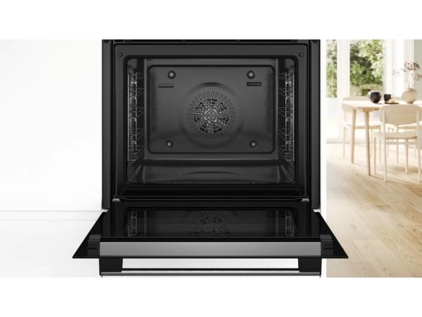 Bosch Serie | 6 HBG578BS3 - Ovn - til indbygning - niche - bredde: 56 cm - dybde: 55 cm - højde: 58.5 cm - med selv-rengøring - Klasse A+ - rustfrit stål