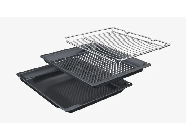 Bosch Serie | 6 HBG578BS3 - Ovn - til indbygning - niche - bredde: 56 cm - dybde: 55 cm - højde: 58.5 cm - med selv-rengøring - Klasse A+ - rustfrit stål