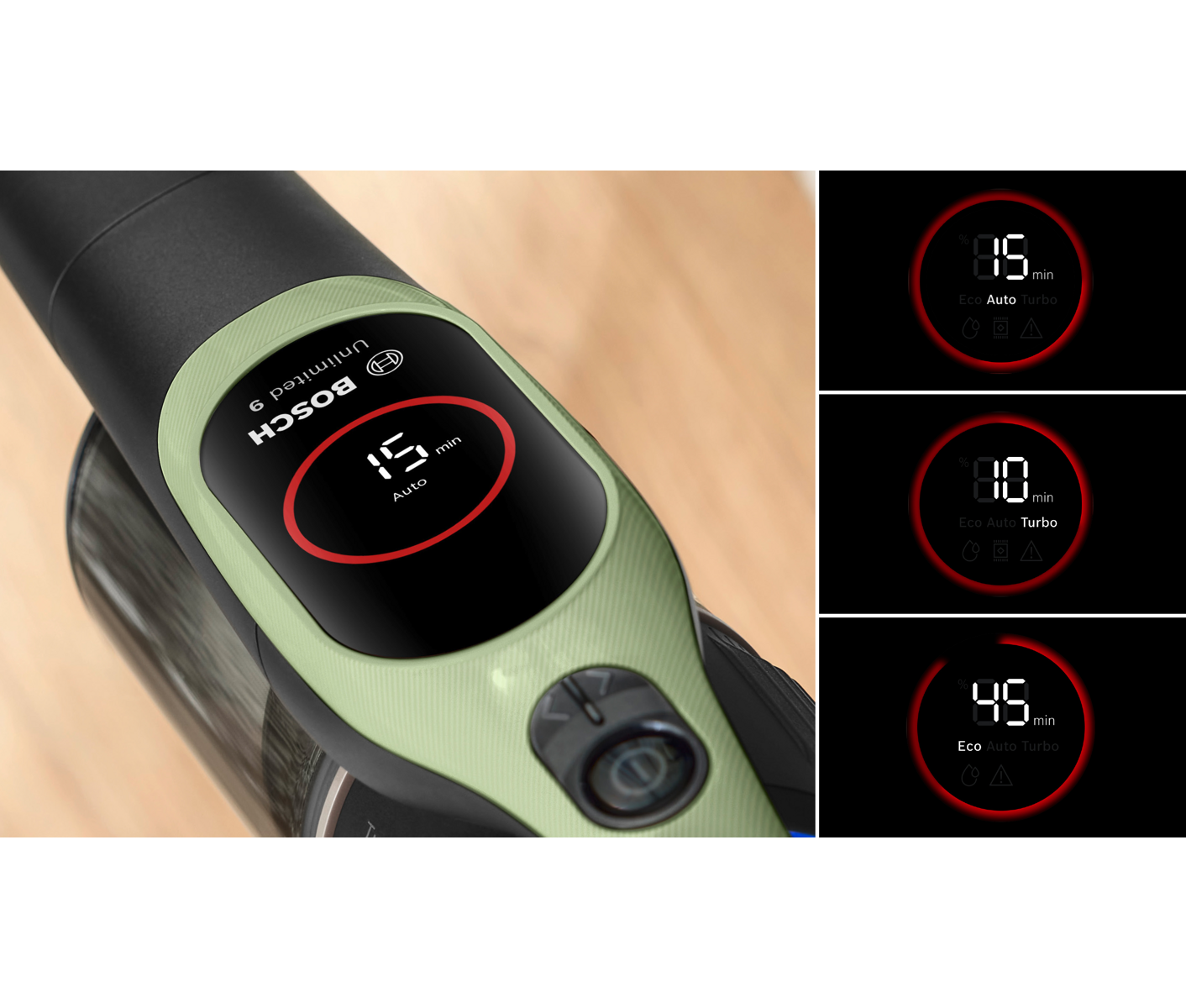 Bosch Genopladelig Støvsuger, Unlimited 9, Grøn Ledningsfri Støvsuger billede 4