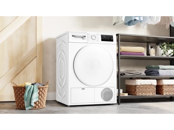 Bosch WTH83004, Fritstående, Front-læsning, Kondensering, Hvid, Knapper, Berøring, 112 L billede 4