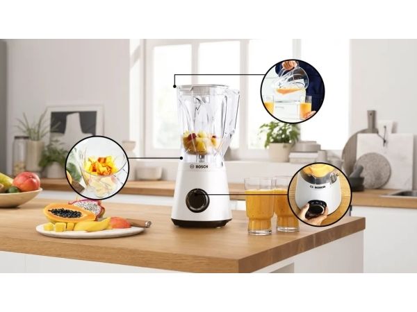 Bosch Serie | 4 VitaPower MMB6141W - Blender - 1.5 liter - 1.2 kW - hvid billede 3
