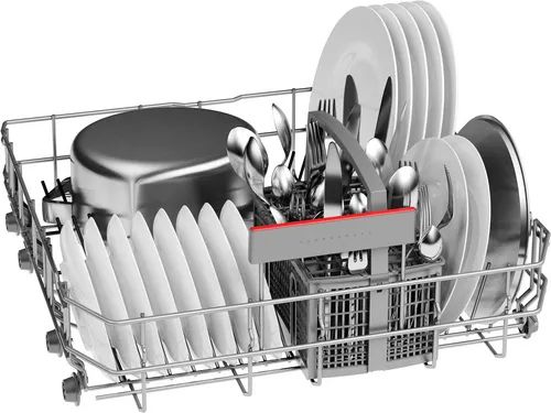 Bosch SMU4ETS08E - Opvaskemaskine - Sort, Rustfrit stål