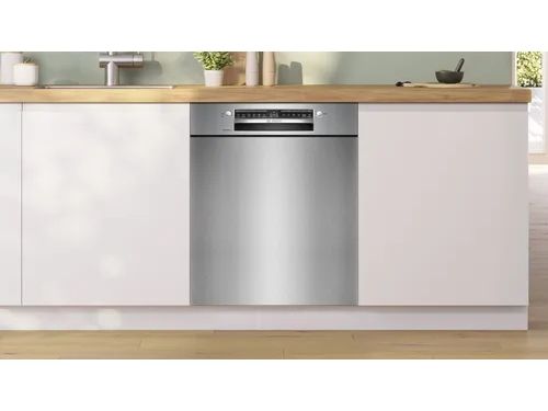 Bosch SMU4ETS08E - Opvaskemaskine - Sort, Rustfrit stål