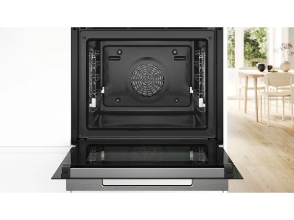 Bosch Serie 8 HBG778NB1, Medium, Elektrisk ovn, 71 L, 71 L, 30 - 300 °C, 300 °C