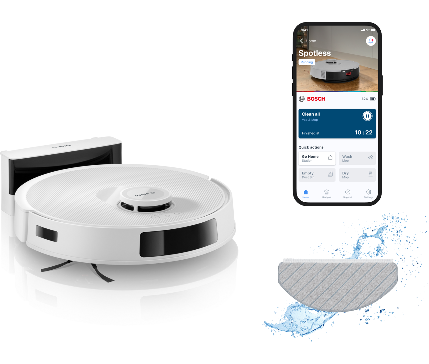 Bosch BCRC1W Robotstøvsuger, Spotless Robotstøvsuger billede 1