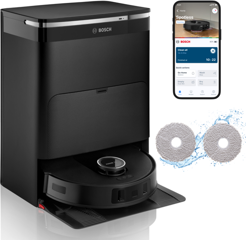 Bosch BCRDW3BAB, Poseløs, Sort, Rund, Støvpose, 0,275 L, 75 dB