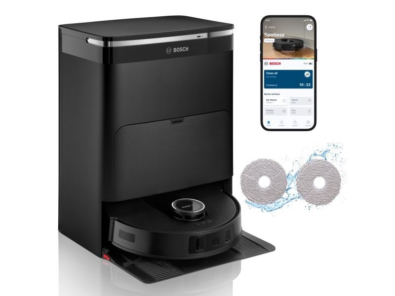 Bosch BCRDW3BAB, Poseløs, Sort, Rund, Støvpose, 0,275 L, 75 dB