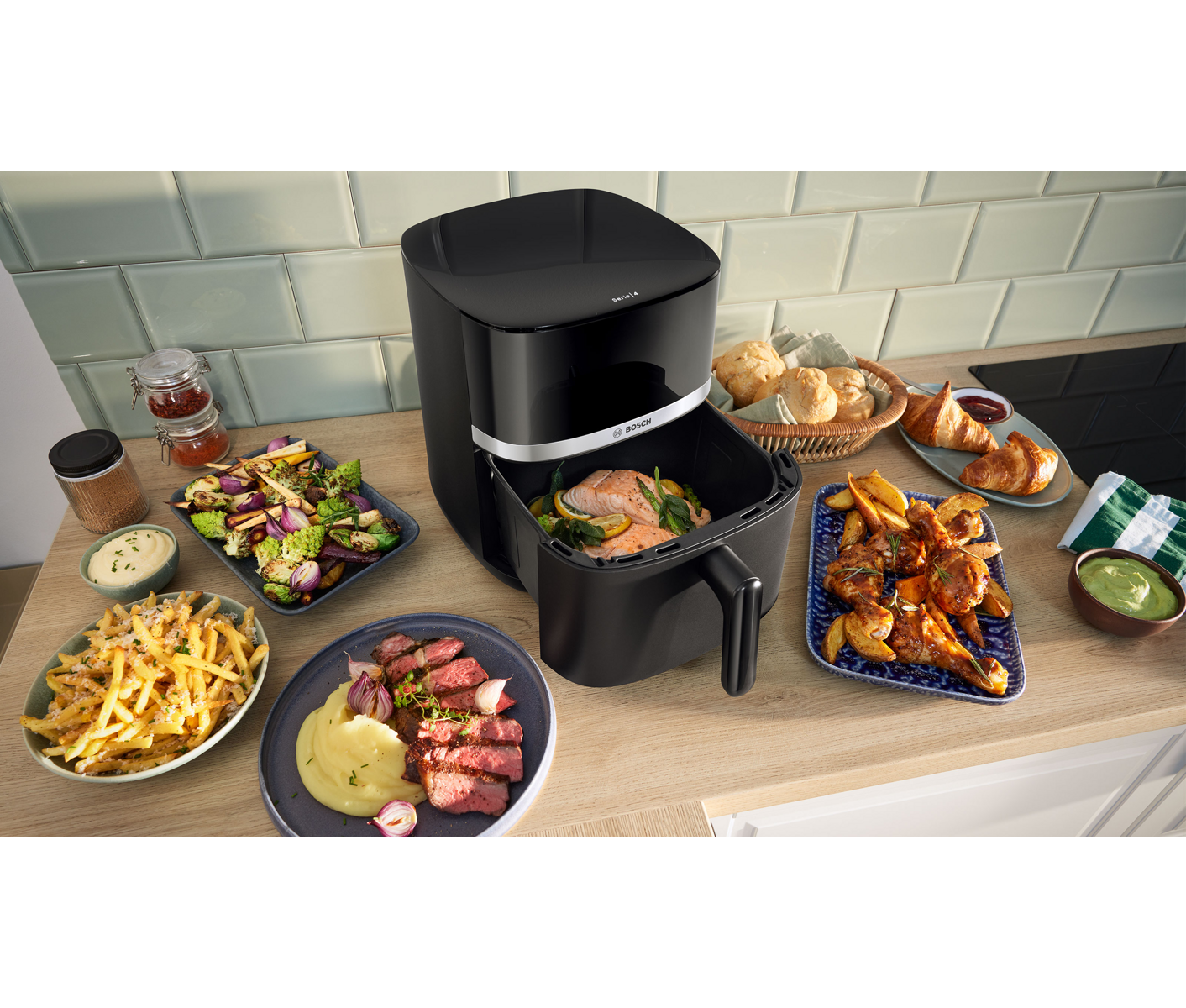 Bosch Serie 4, Air Fryer, Sort Airfryer billede 2