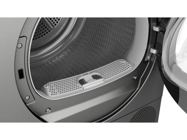 Bosch Serie 6 WQG243DR10, Fritstående, Front-læsning, Varmepumpe, Grå, Dreje, Højre
