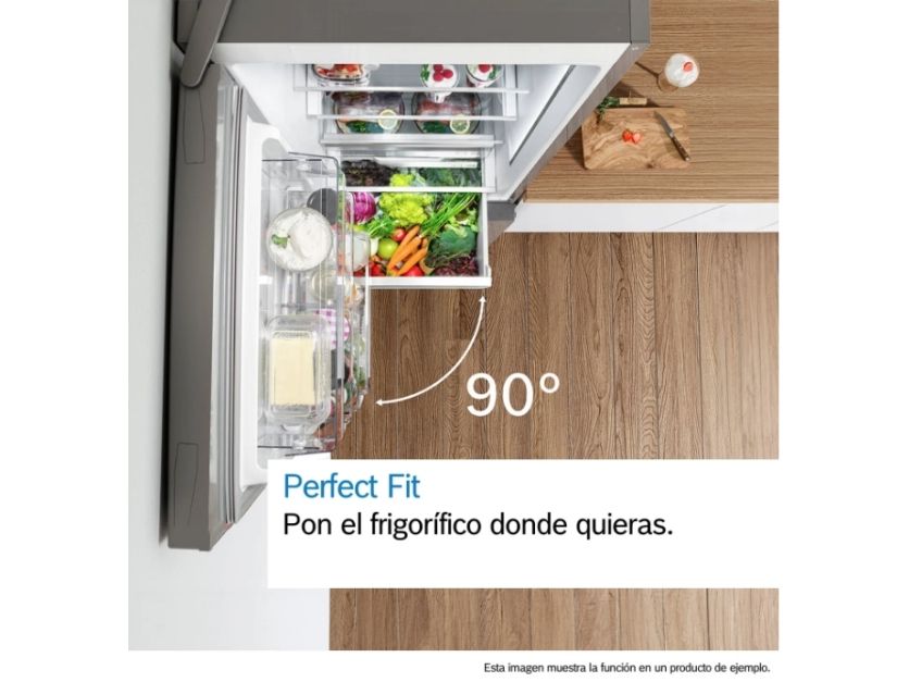Bosch Serie 4 KGN39VIEB fritstående køle-/fryseskab 368 l i rustfrit stål billede 2
