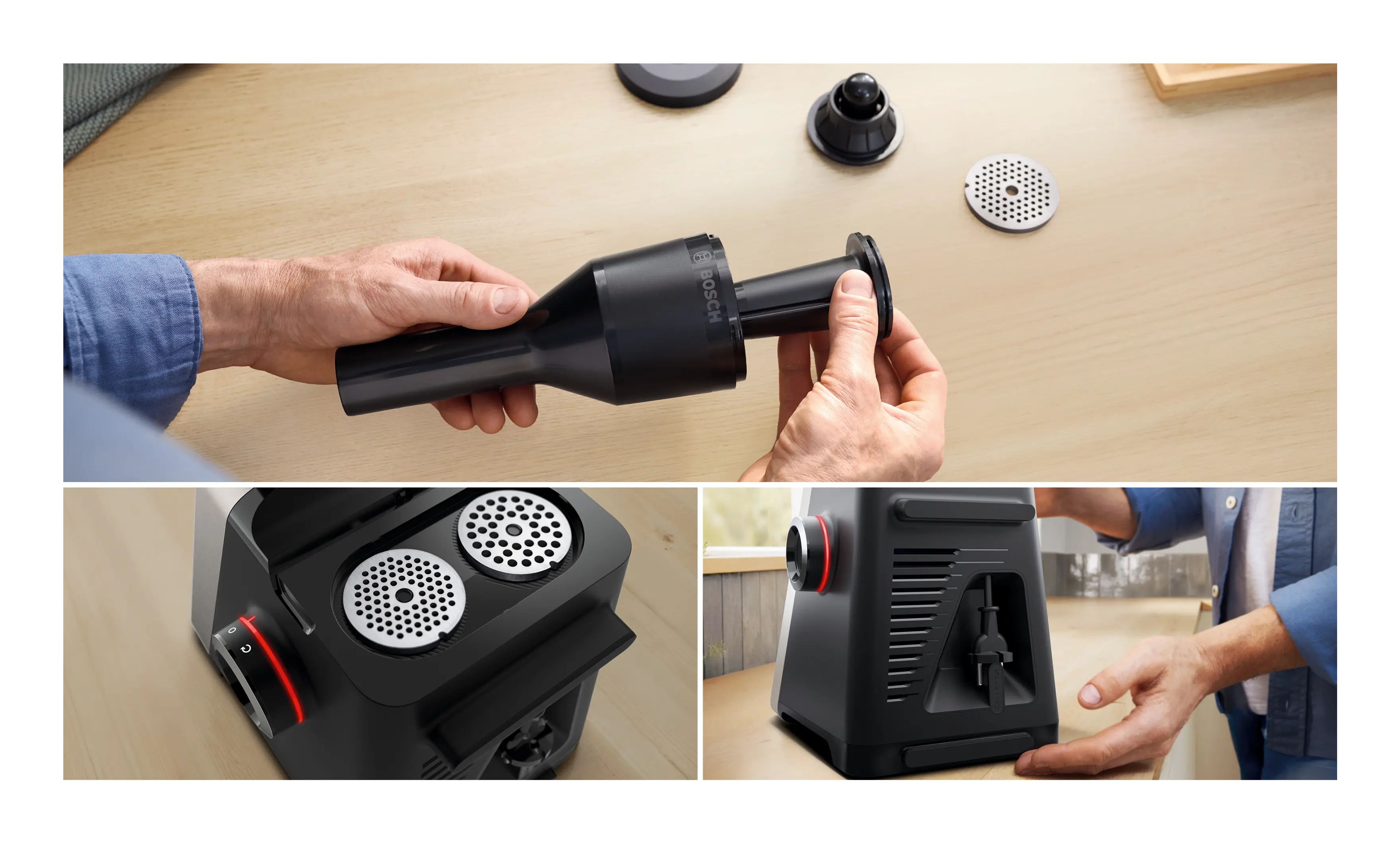 Bosch Serie 8 MFWS820M, 2500 W, Rustfrit stål, 8 mm, 4,5 kg/min, 1 m, Aluminium, Rustfrit stål, Plast billede 3