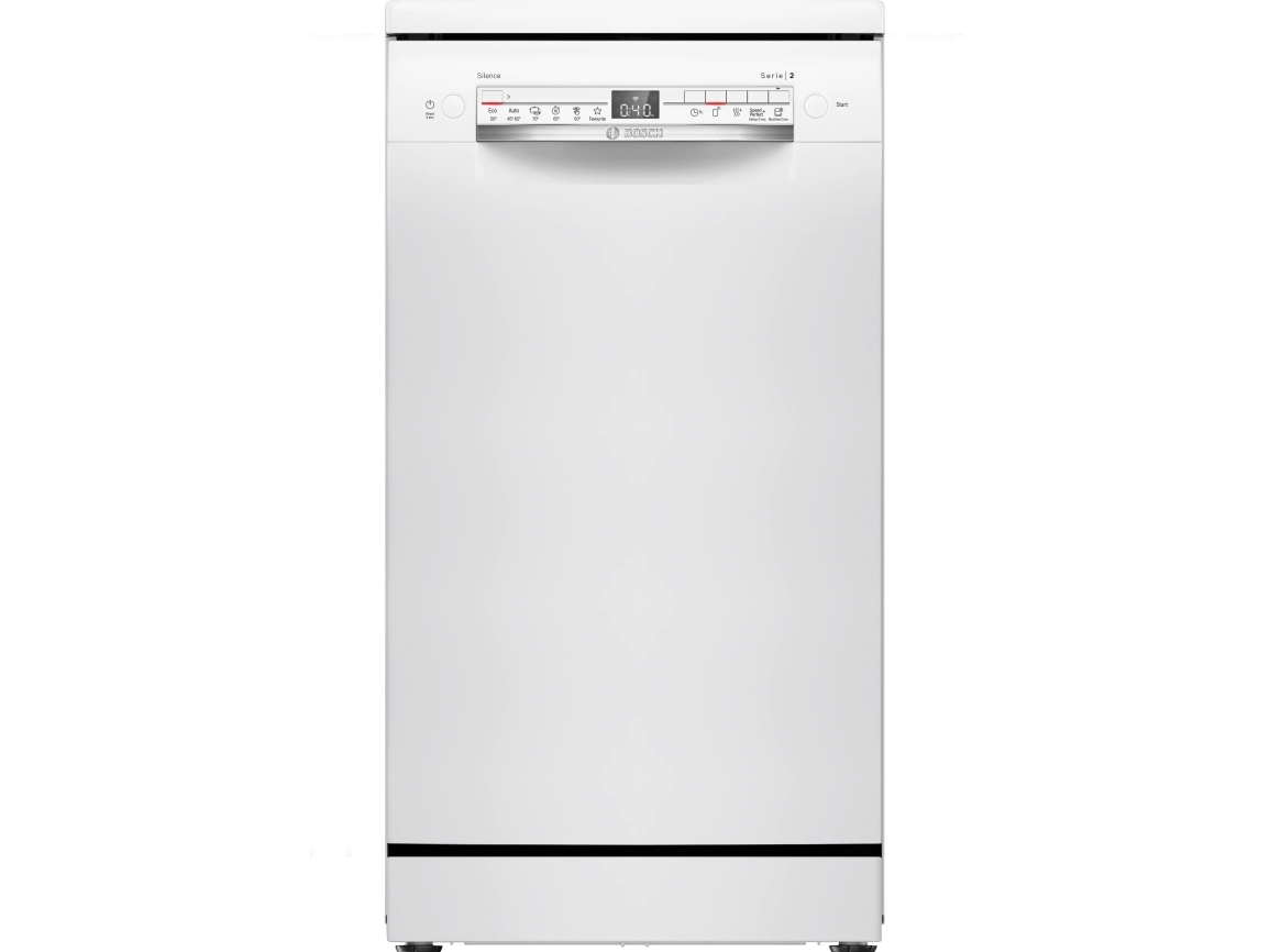 Bosch Serie 2 SPS2HKW55E, Fritstående, Slimline (45 cm), Hvid, Knapper, 1,75 m, 1,65 m