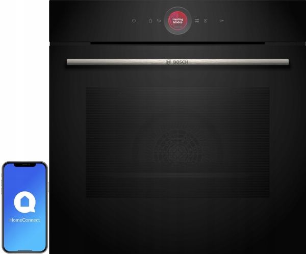 Bosch HBG7242BB1 Series 8 Built In Electric Oven Black 71 L Smart Home Connect Air Fry 3D Hot Air Grill ThermoProbe Soft Close A+ billede 1