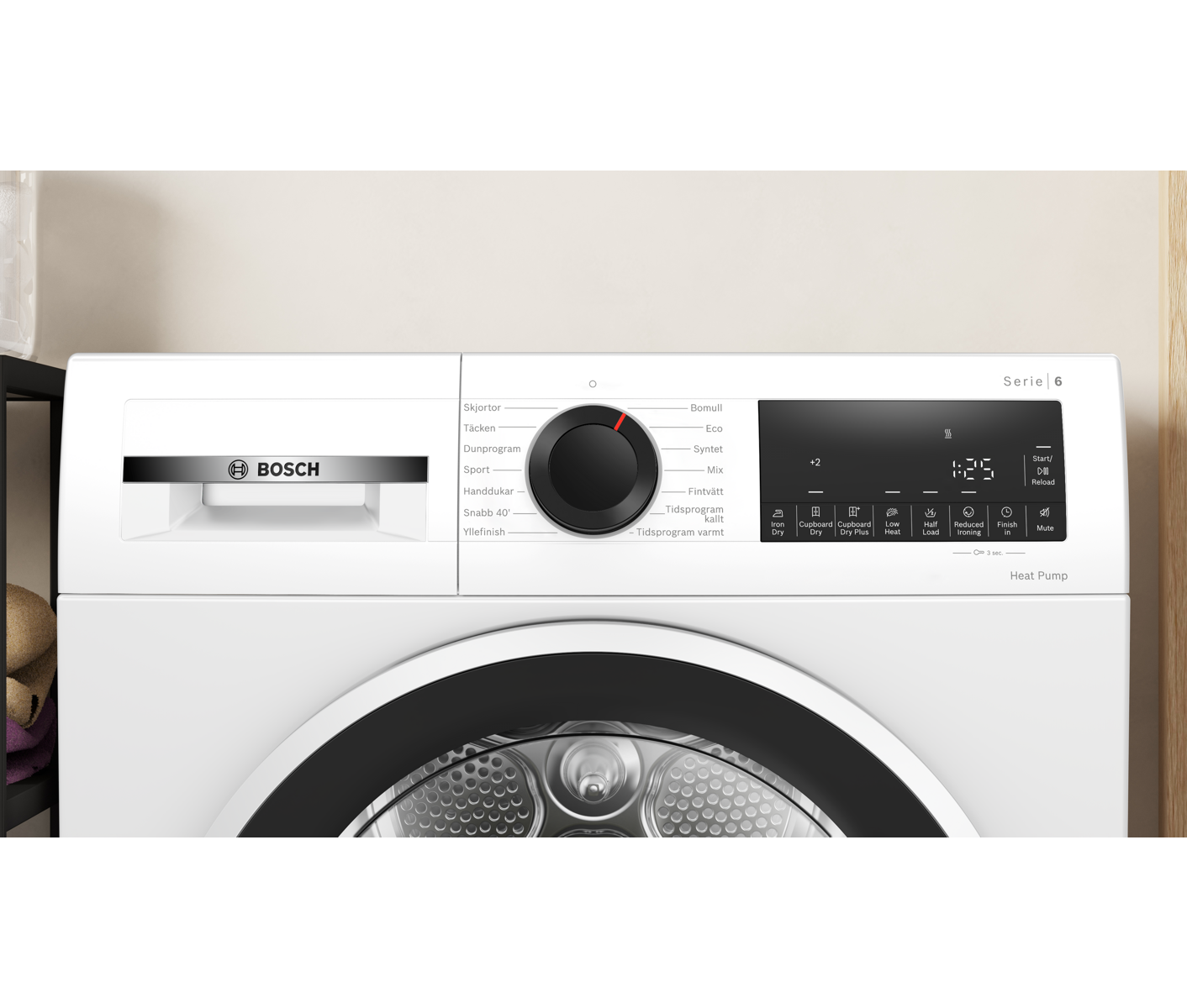 Bosch WQG2420WSN Serie 6 Kondenstørretumbler billede 2