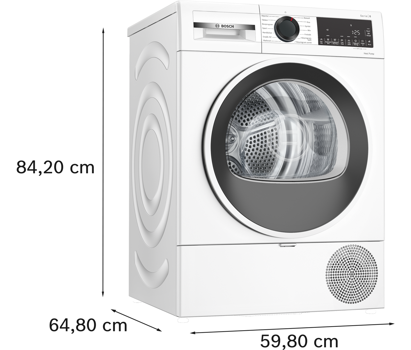 Bosch WQG2420WSN Serie 6 Kondenstørretumbler billede 3