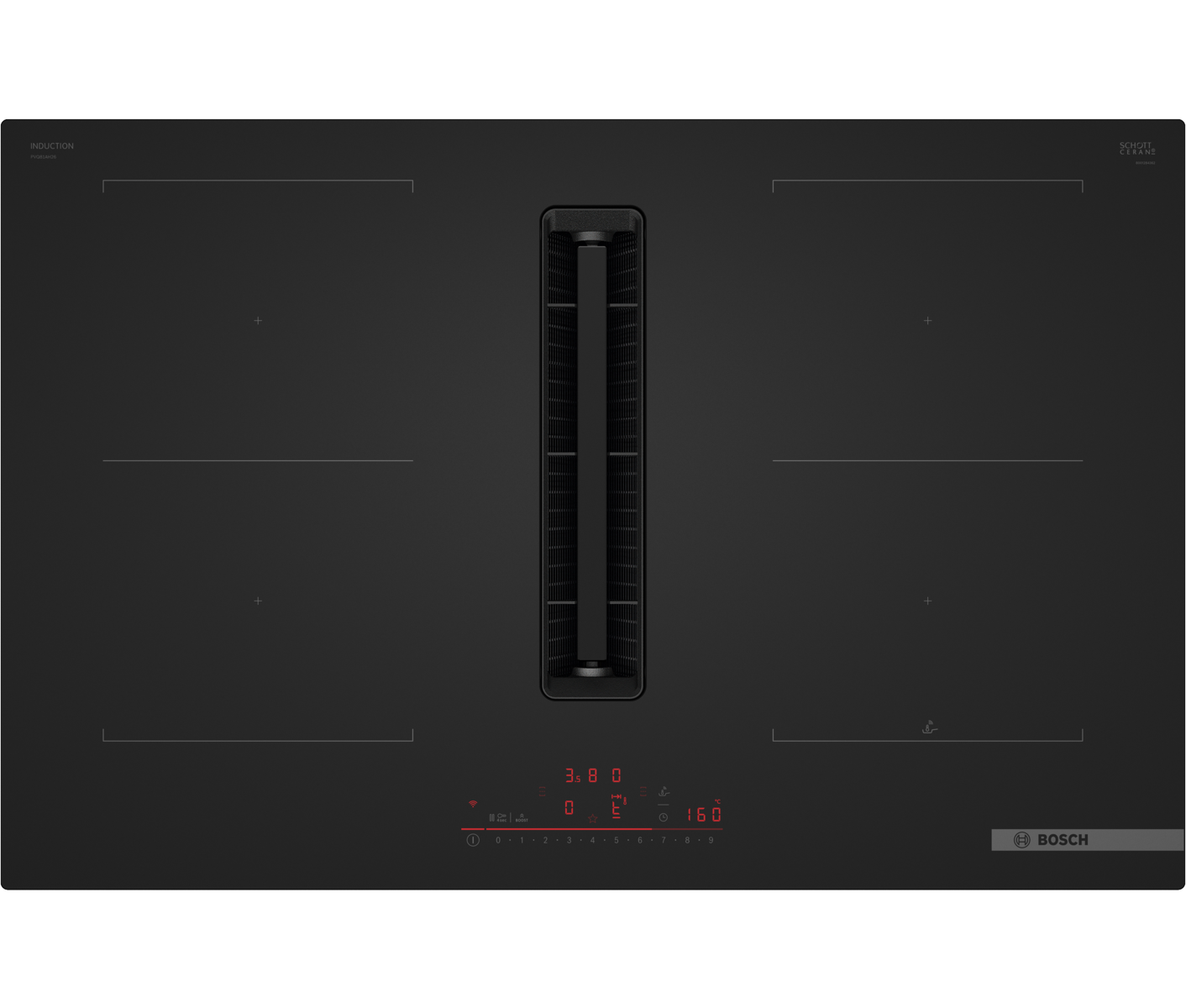 Bosch Pvq81ah26e Serie 6 Kogeplade Med Indbygget Emhætte billede 1