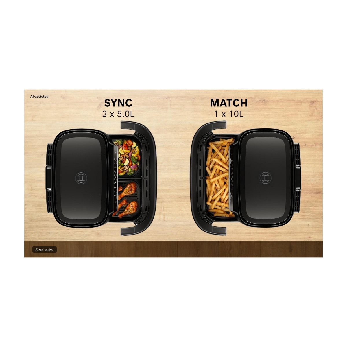 Bosch Series 4 MAFD490B1 Double Flex Drawer airfryer