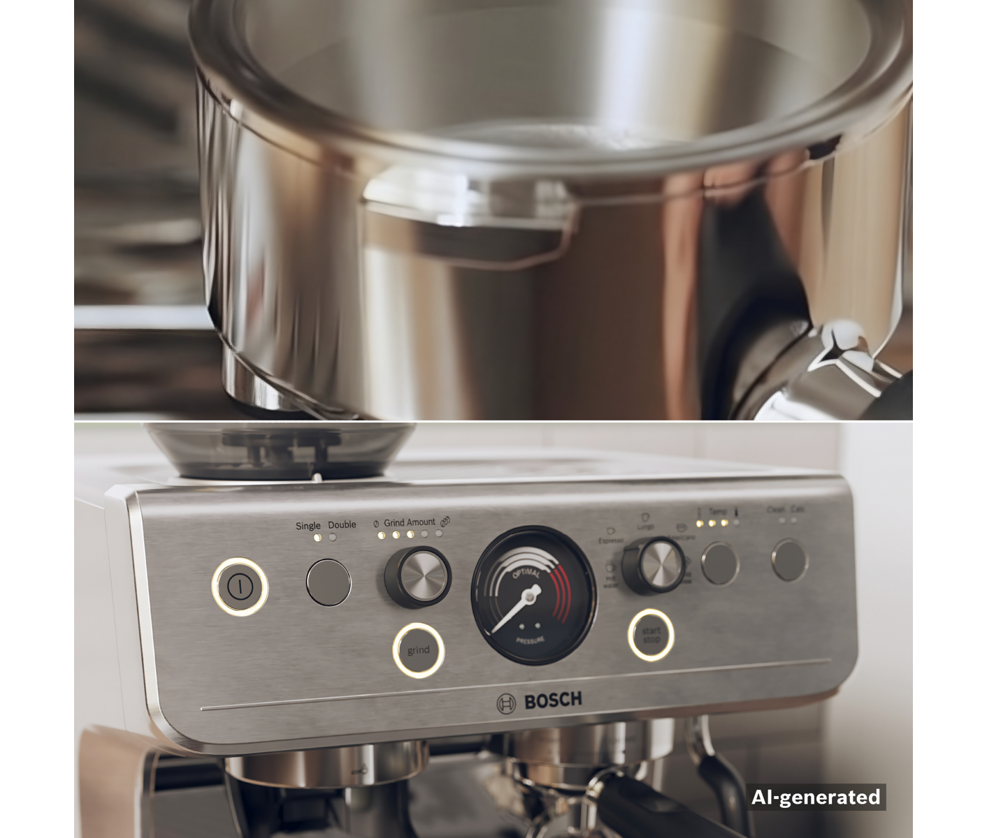 Bosch PFE401B3 Serie 4, Semi A Utomatic Coffee Maker, Rustfri Espressomaskine billede 3