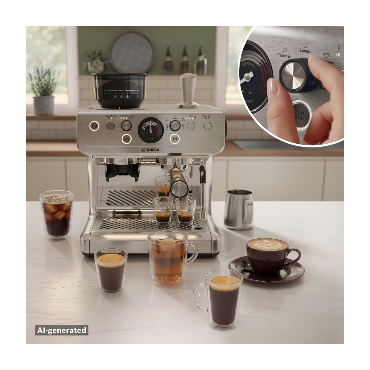 Bosch Series 4 PFE403B3 HomeCafé espressomaskine billede 2