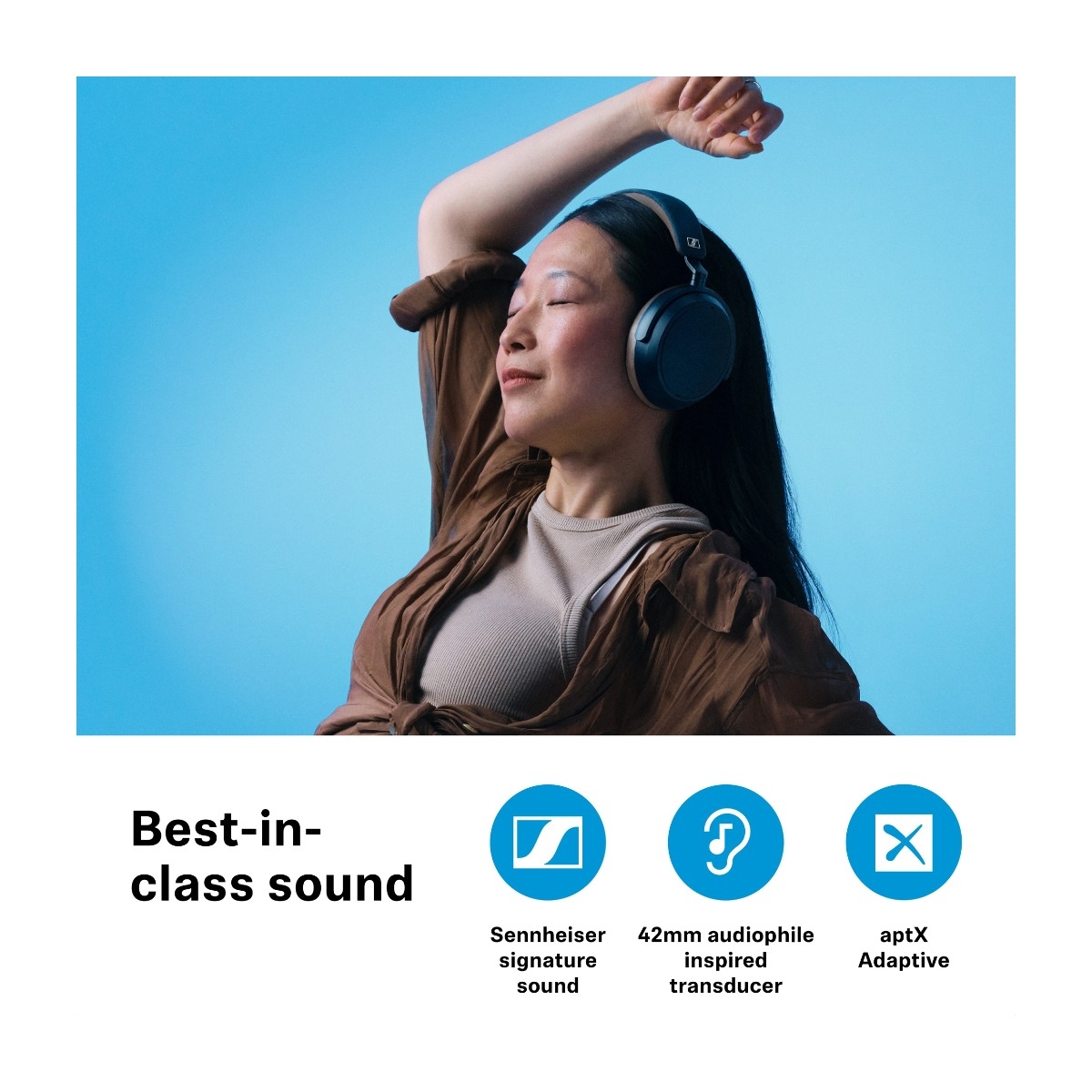 Sennheiser Momentum 4 Wireless støjreducerende hovedtelefoner, denim billede 2