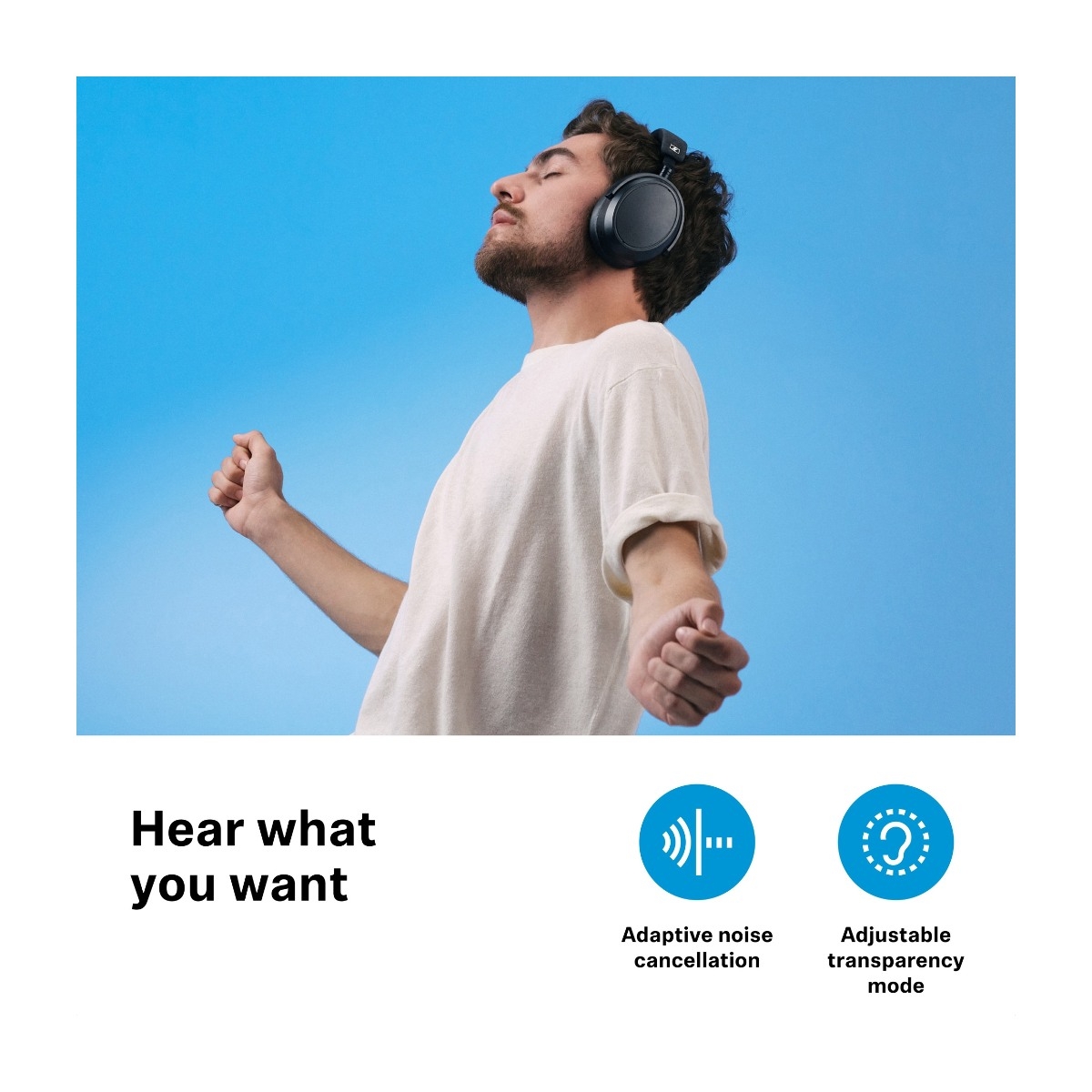Sennheiser Momentum 4 Wireless støjreducerende hovedtelefoner, denim billede 4