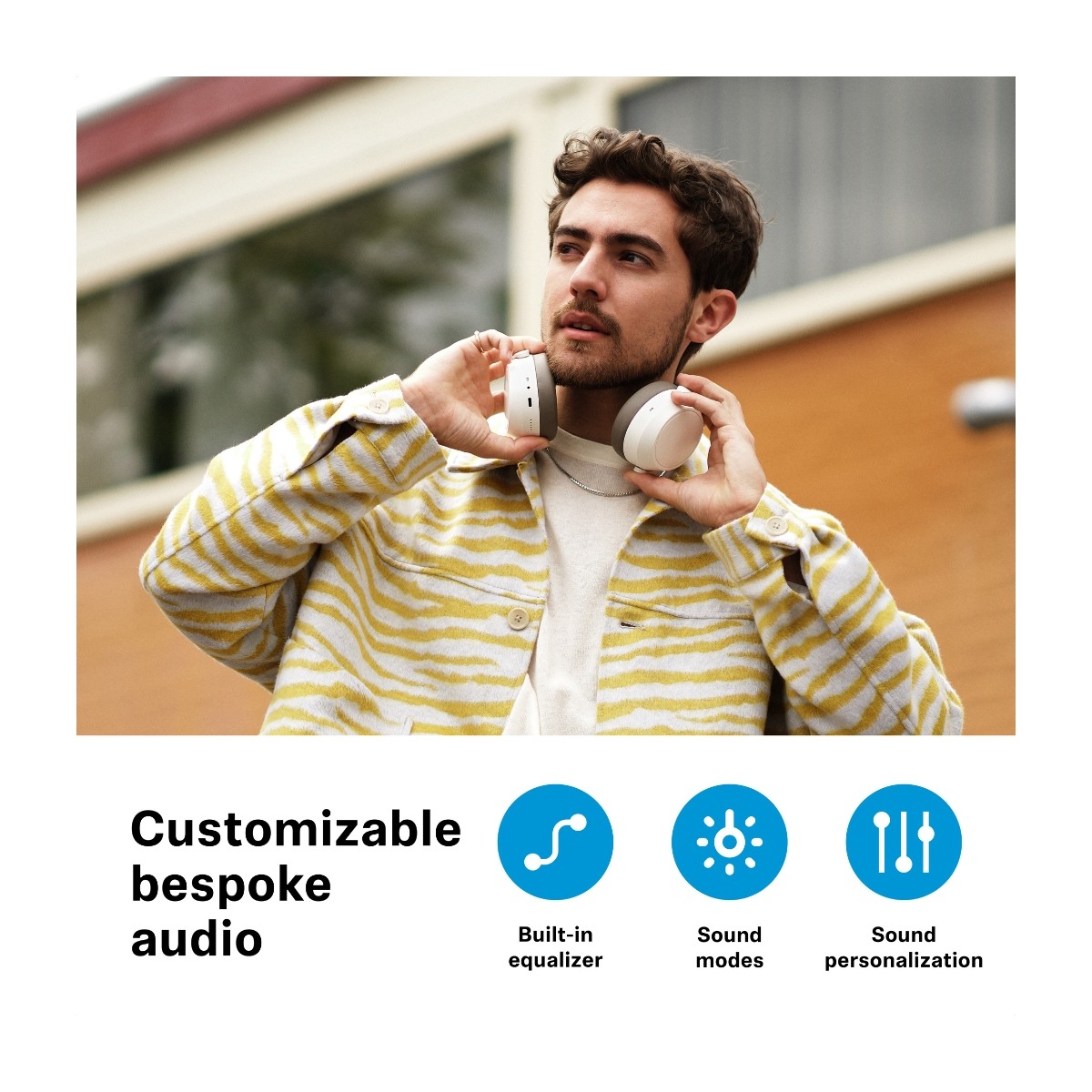 Sennheiser Momentum 4 Wireless støjreducerende hovedtelefoner, denim billede 3