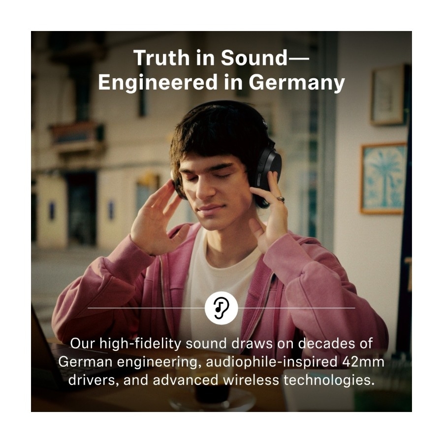 Sennheiser MOMENTUM 5 trådløse ANC-hovedtelefoner, denim billede 2