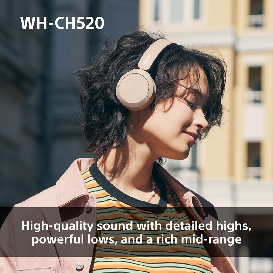 Sony WH-CH520 Bluetooth hovedtelefoner, hvid billede 4