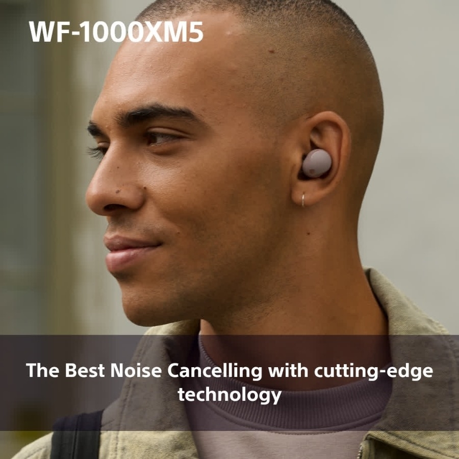 Sony WF-1000XM5 NC True Wireless In-Ear hovedtelefoner, silver billede 4