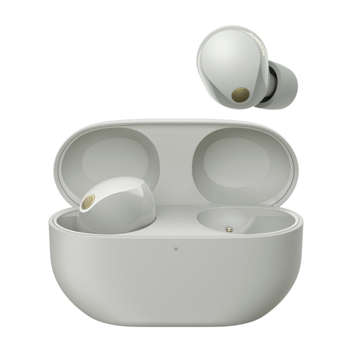Sony WF-1000XM5 NC True Wireless In-Ear hovedtelefoner, silver billede 1