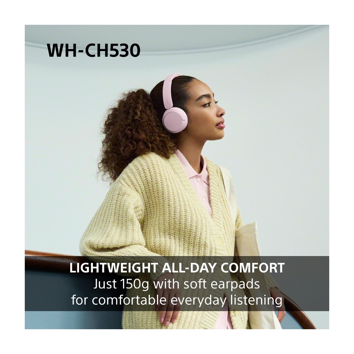 Sony WH-CH530 trådløse on-ear hovedtelefoner, blå billede 4