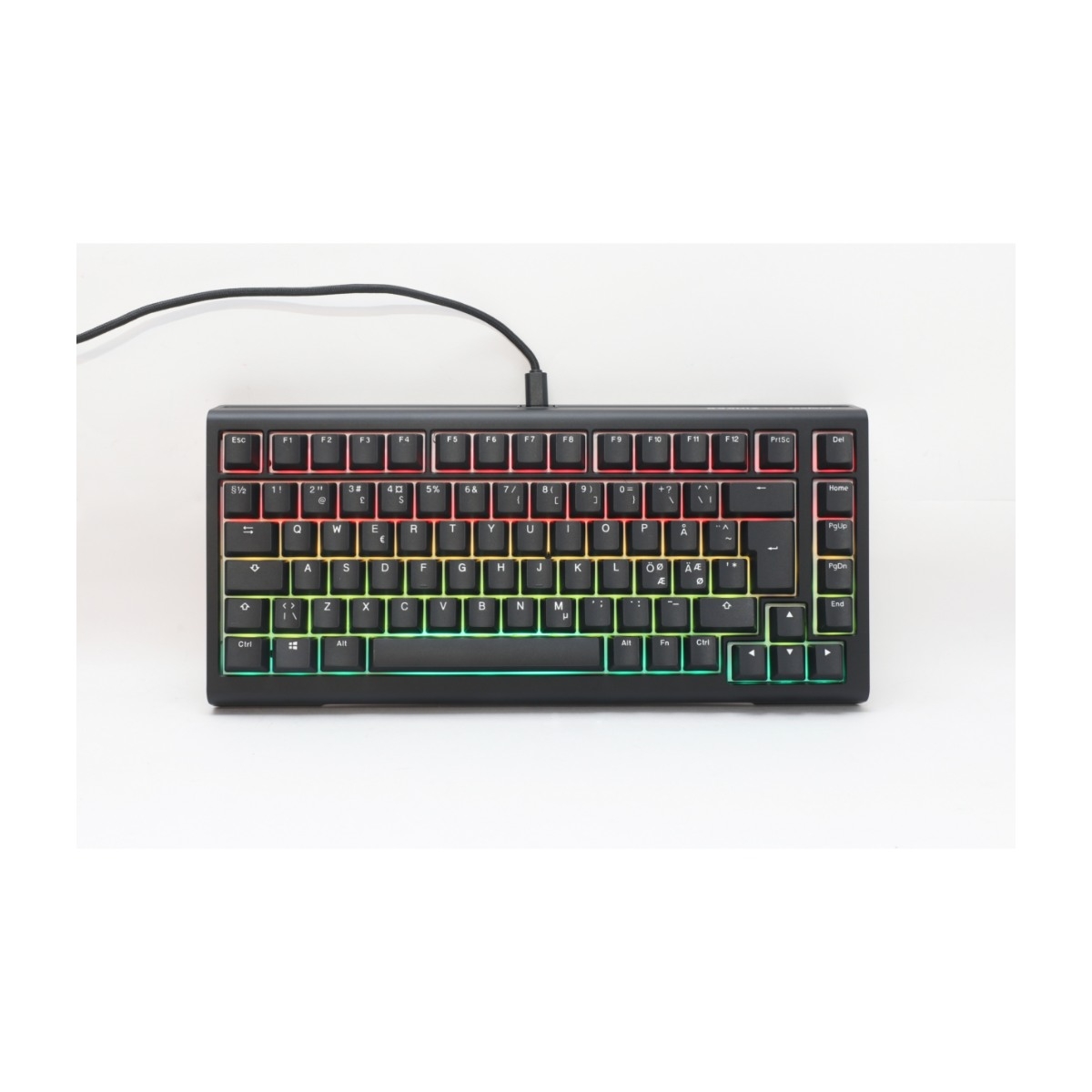 Ducky ProjectD Tinker 75 Præbygget mekanisk tastatur - Cherry MX Brown, sort billede 2