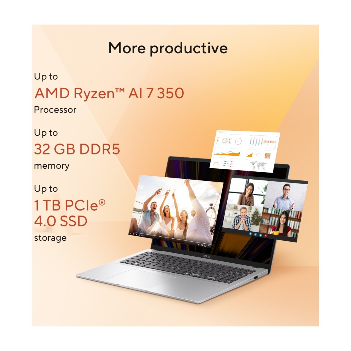 ASUS Vivobook 16 D1607KA-MB214W 16" bærbar pc billede 4