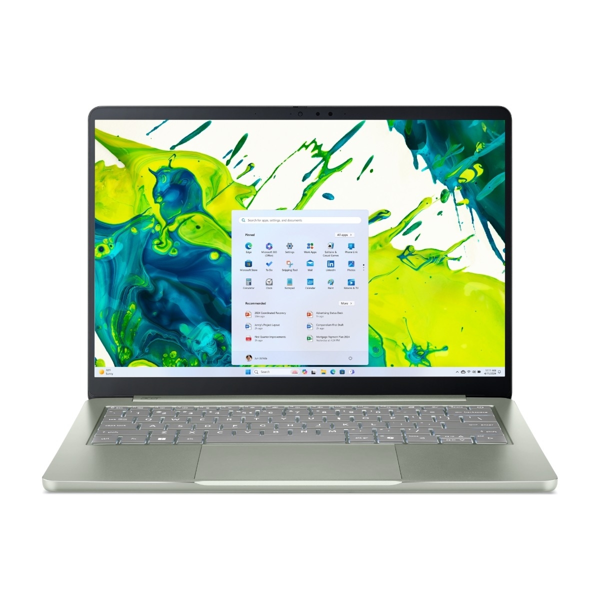 Acer Swift Air 14 SFA14-I31-59BJ 14" bærbar pc, Sage Green billede 1