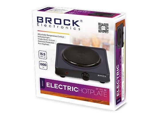 Brock Electronics EP 100 BK, Sort, Bordplade, 1 zone(s), 1 zone(s), Rund, Elektrisk