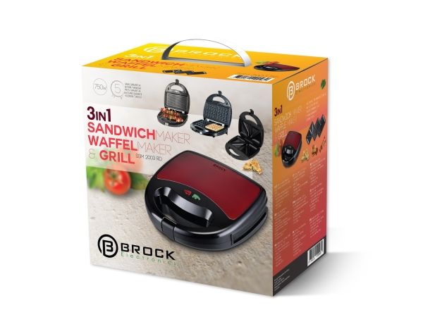 Brock Elektrisk brødrister 3i1 SSM2003RD Brock billede 3