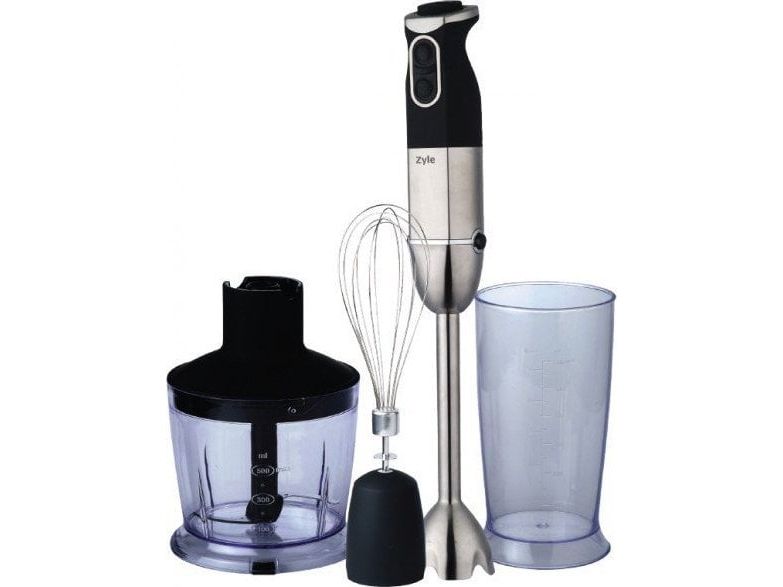 Maisto smulkintuvas Zyle ZY8225BL, 1000 W, su 500 ml indeliu, 600 ml indeliu ir plakimo šluotele