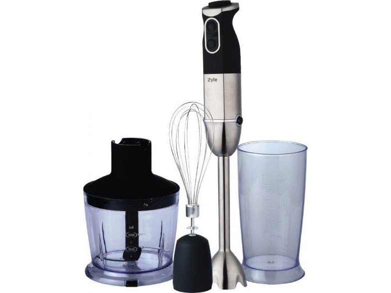 Maisto smulkintuvas Zyle ZY8225BL, 1000 W, su 500 ml indeliu, 600 ml indeliu ir plakimo šluotele
