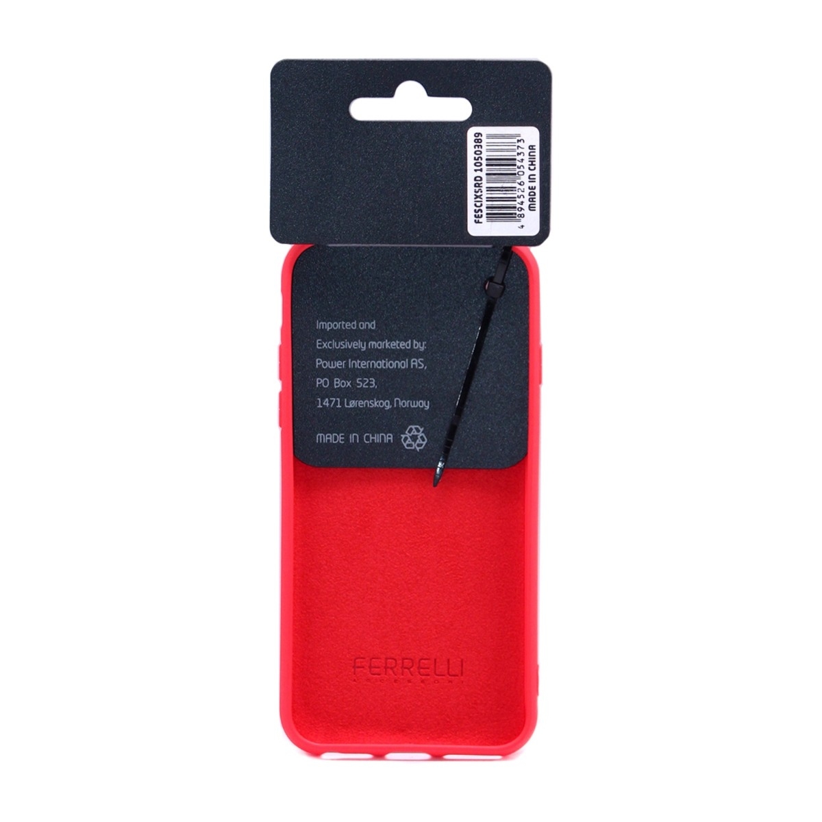 Ferrelli Silicone etui iPhone Xs, rød billede 4