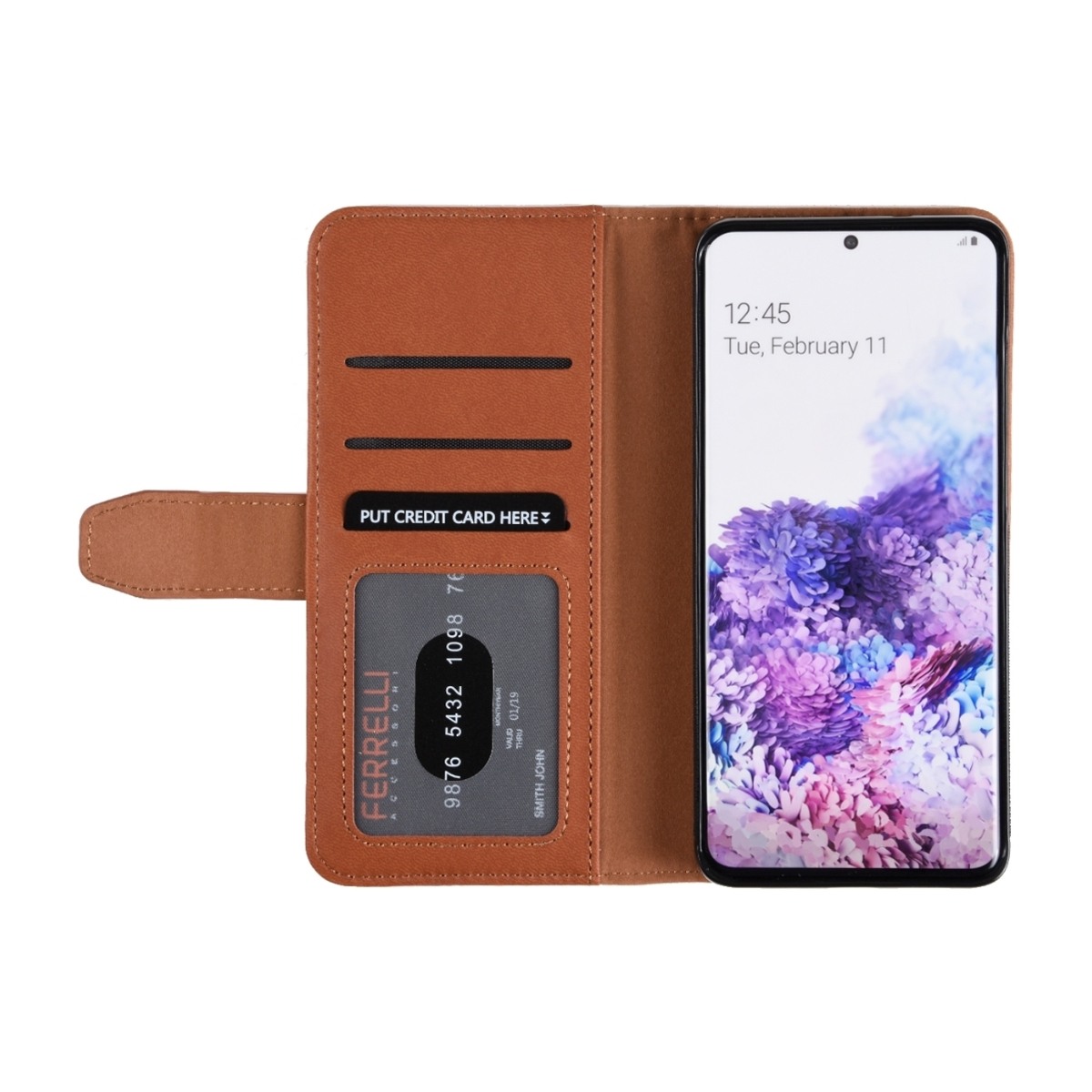 Ferrelli Duo Flip Cover Samsung Galaxy S20, brun billede 3