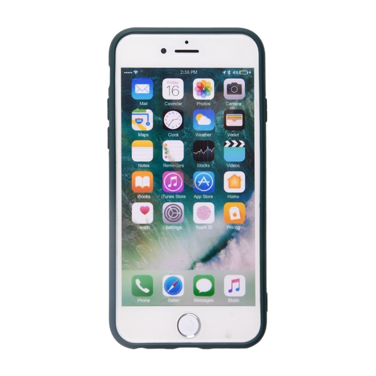 Ferrelli silikone-etui iPhone SE (2022)/SE (2020)/8/7/6, mørkegrøn billede 2