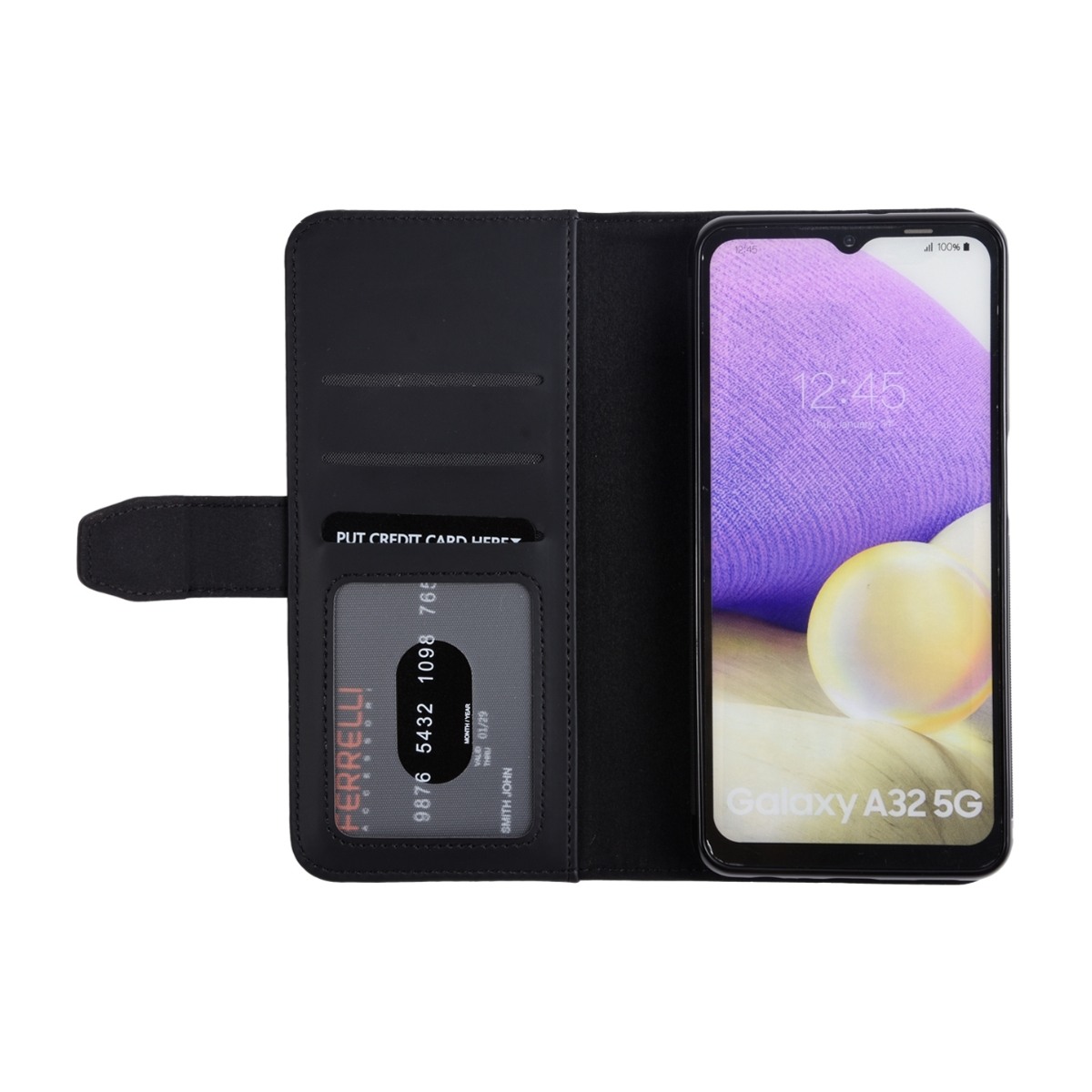 Ferrelli Duo Flip Cover Samsung Galaxy A32 5G, sort billede 2