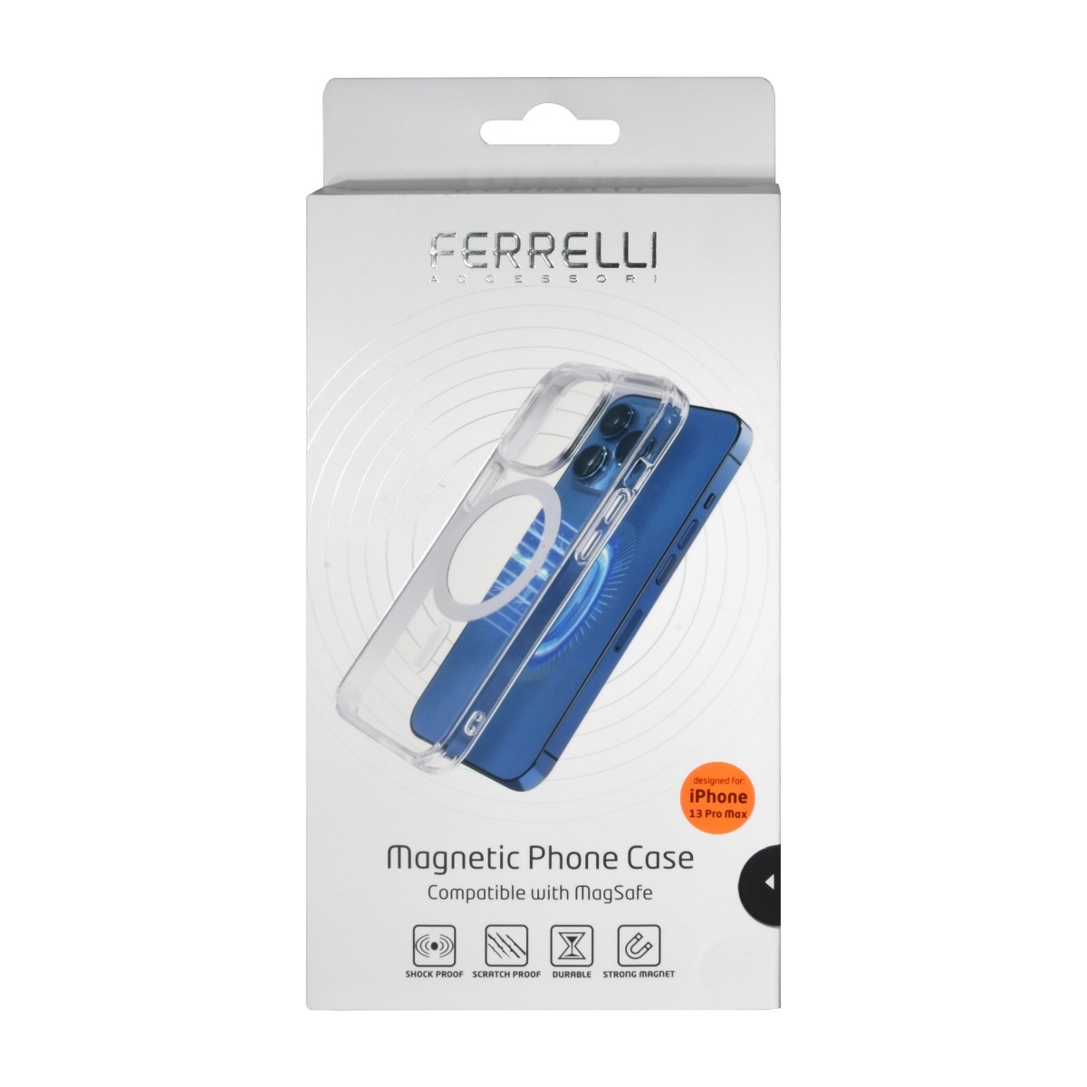 Ferrelli magnetisk, gennemsigtigt Cover iPhone 13 Pro max billede 4