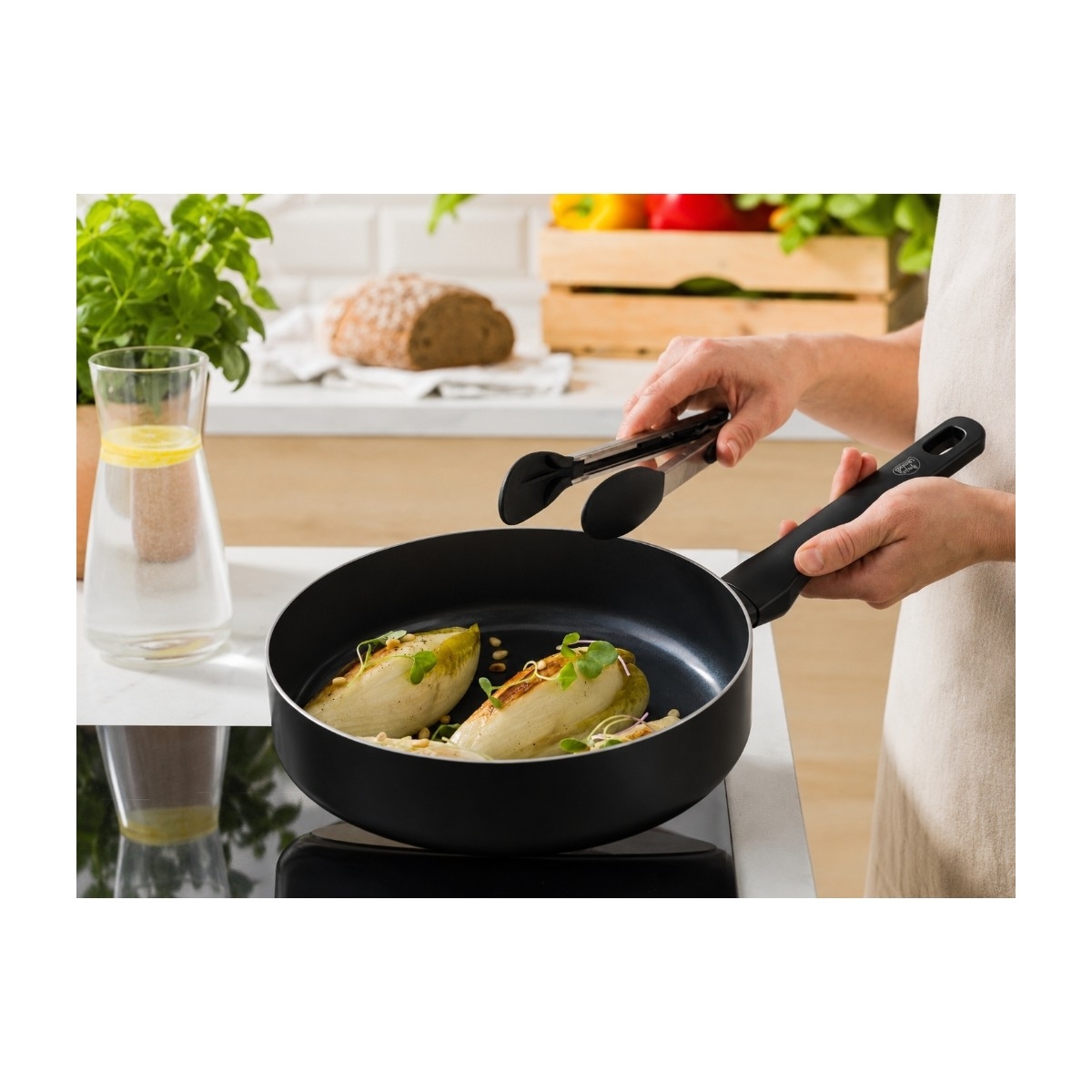 GreenChef Tones stegepande med låg, 24 cm billede 3