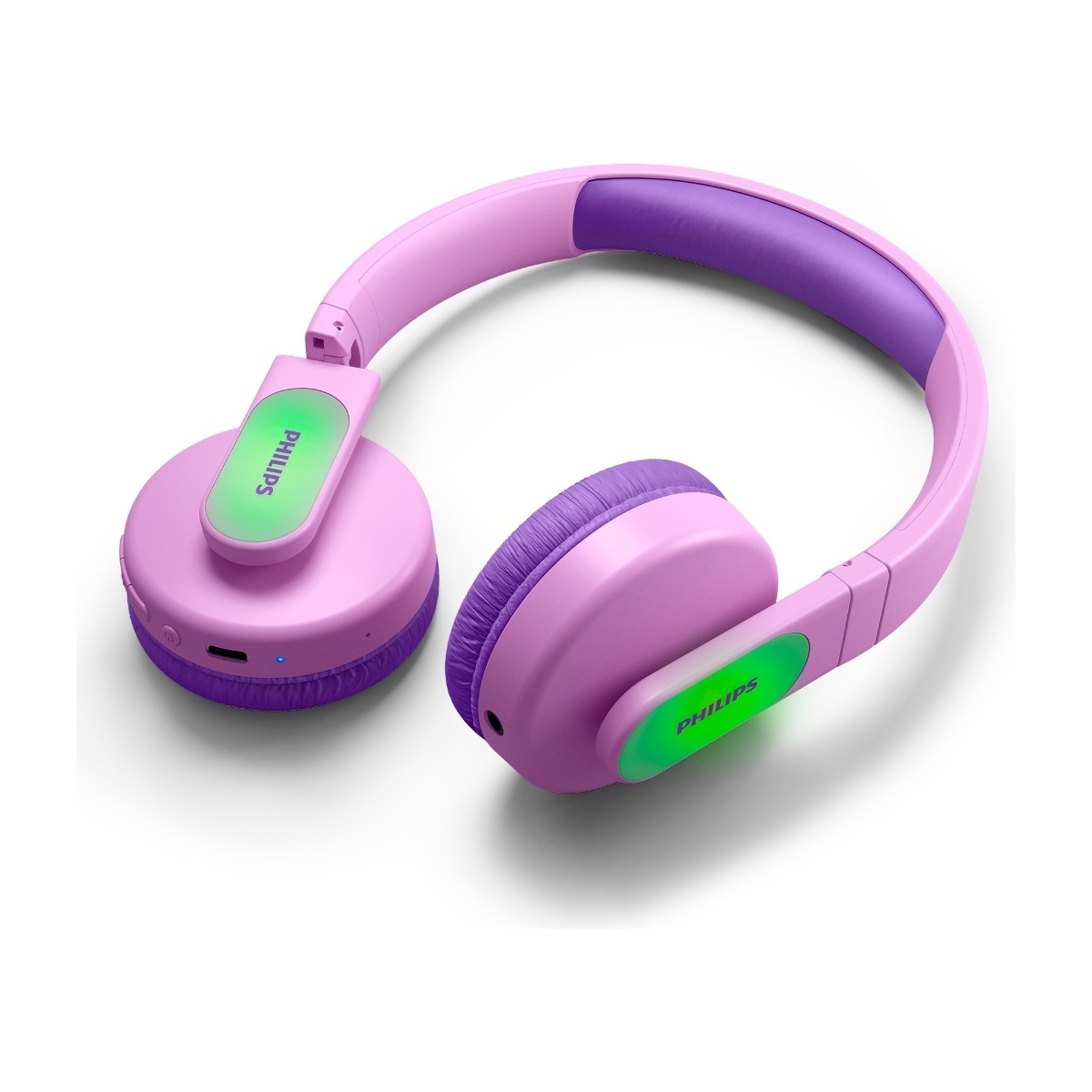 Philips K4206 Bluetooth hovedtelefoner, lyserød billede 4